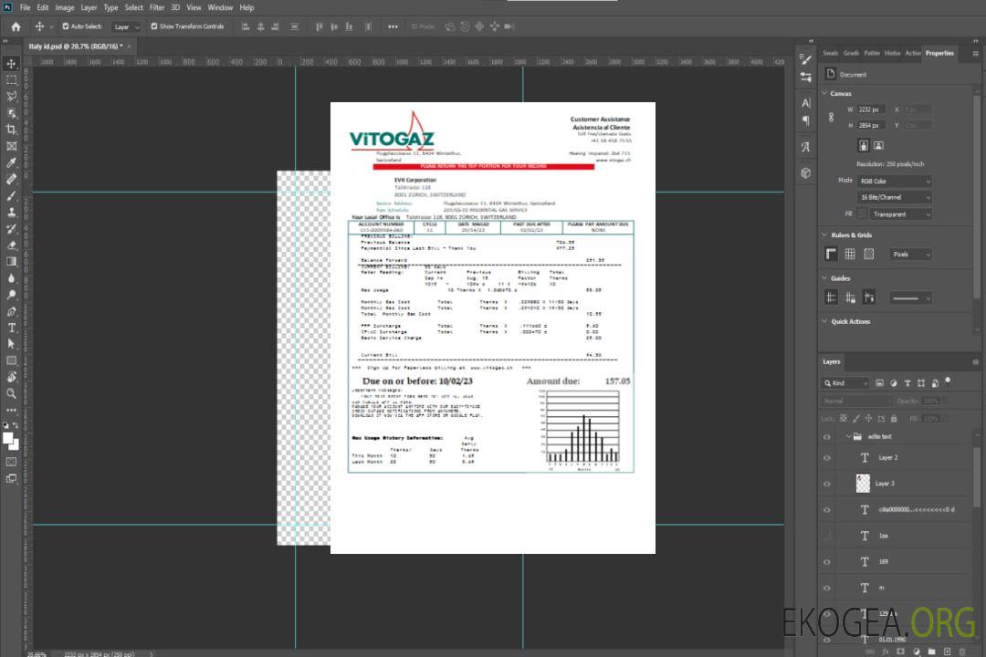 Vitogaz Suisse SA Facture commerciale de services publics SCR template Vitogaz Suisse SA Facture commerciale de services publics SCR template